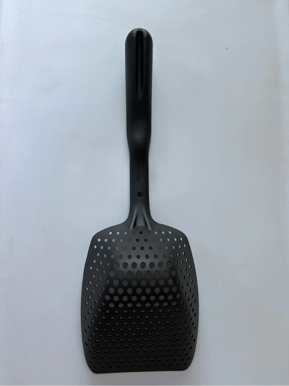 Pampered Chef Scoop ‘N Drain Slotted Spoon Strainer Black